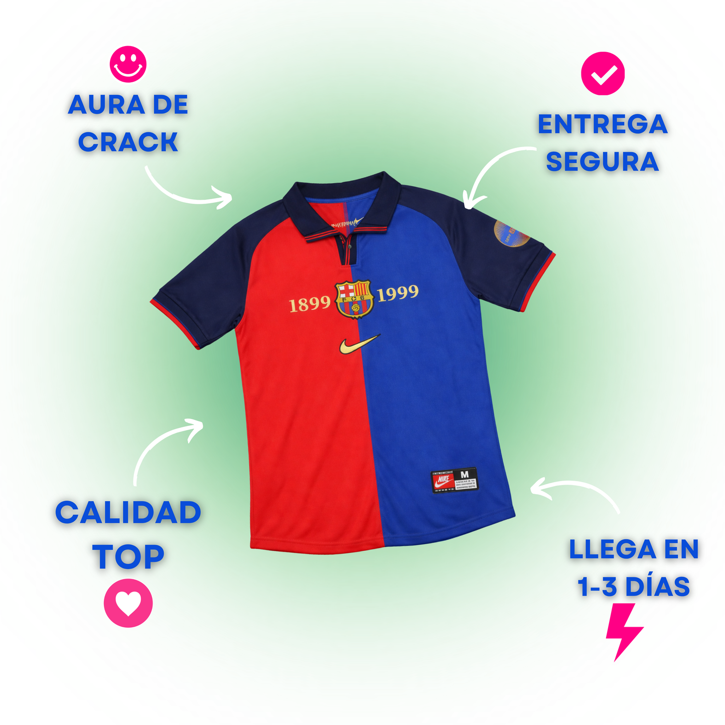Barcelona 1999-2000 Centenario Nike — Liquidación talla L