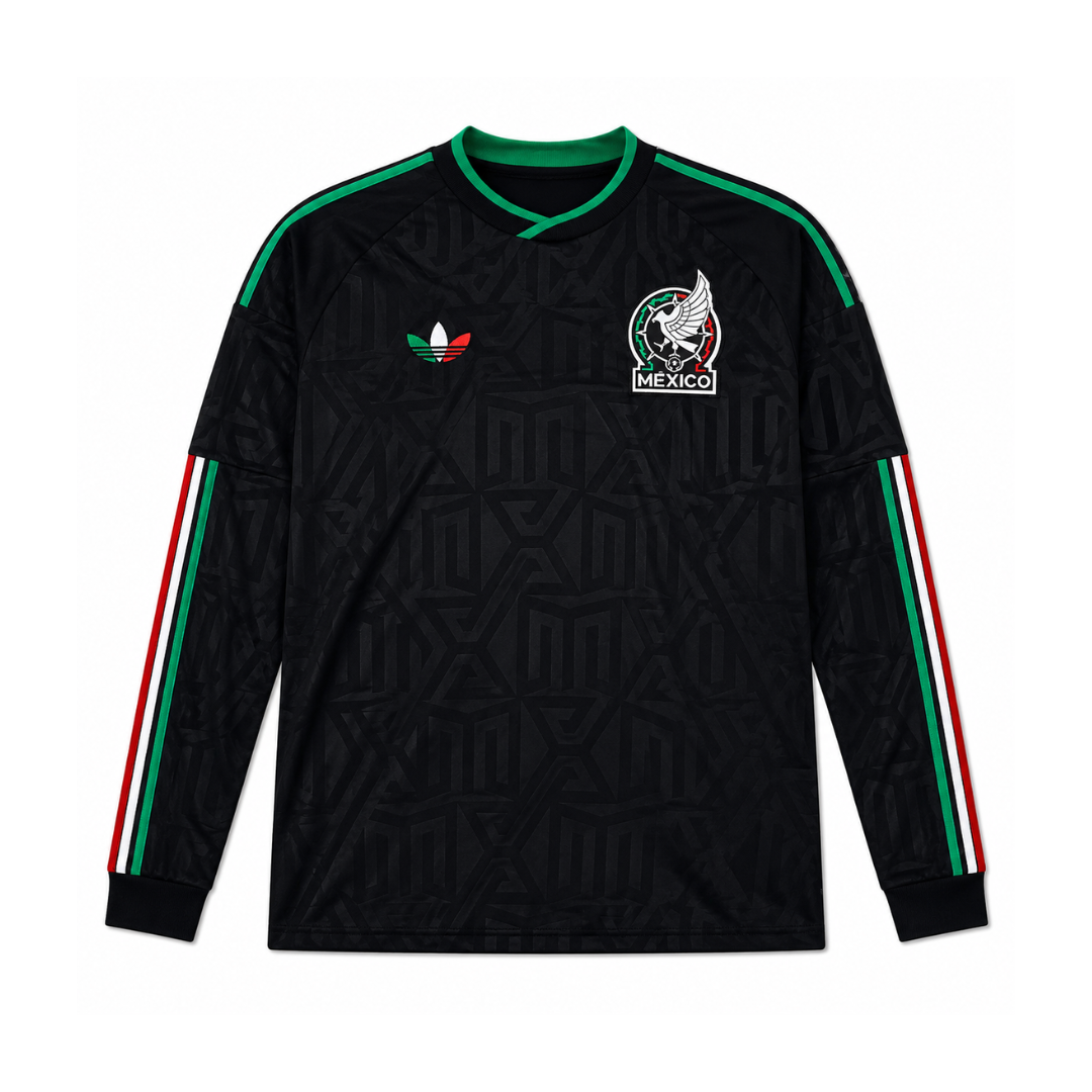 México Tercer Uniforme Negro Manga Larga 2026 – Versión Jugador