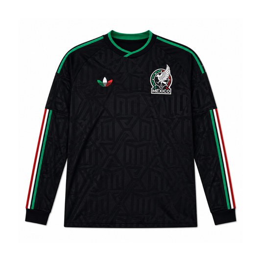 México Tercer Uniforme Negro Manga Larga 2026 – Versión Jugador