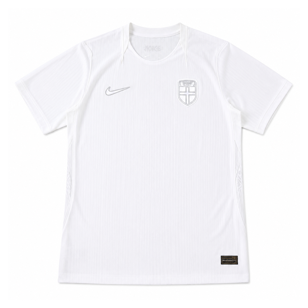 Noruega Mundial 2026 uniforme blanco versión jugador