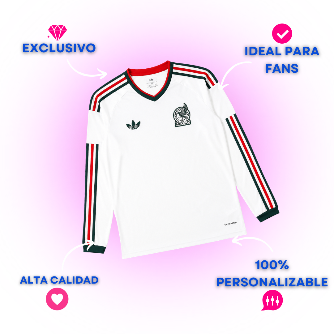México Visita Manga Larga 2026 – Versión Jugador