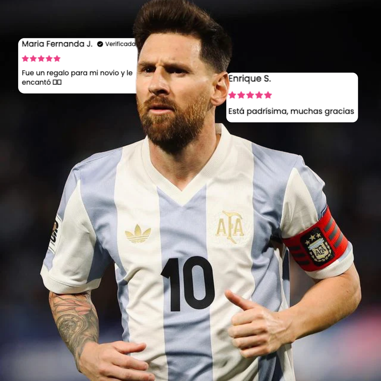 Argentina Centenario 50 Años Adidas Messi #10 Versión Jugador — Liquidación talla L