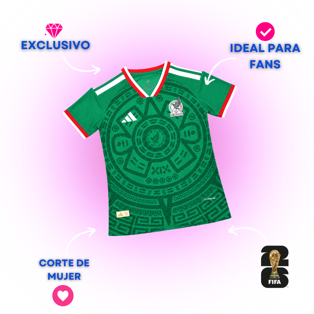 Jersey México Local Mundial 2026 Versión Fan Mujer