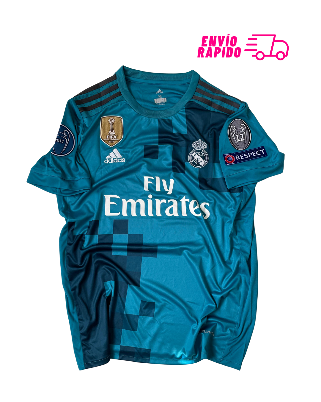 Real Madrid 17/18 Local manga corta - ENVÍO RÁPIDO