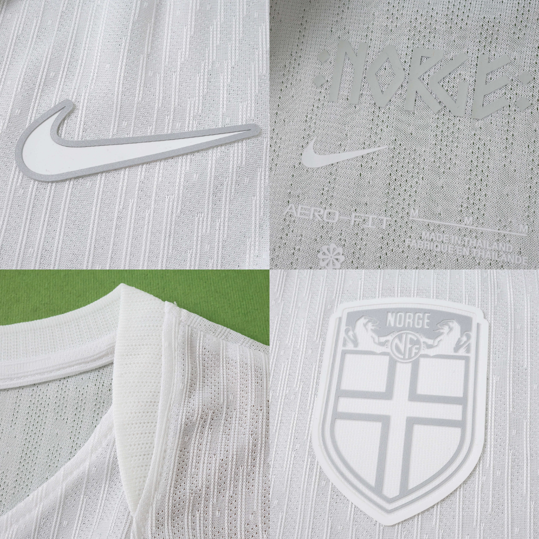 Noruega Mundial 2026 uniforme blanco versión jugador