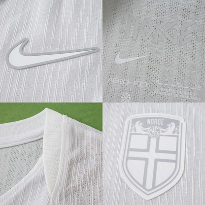 Noruega Mundial 2026 uniforme blanco versión jugador