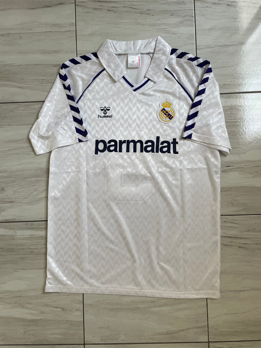 Real Madrid 86-87 Home Short Sleeve