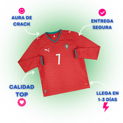 Portugal Local Mundial 2026 Manga Larga versión jugador