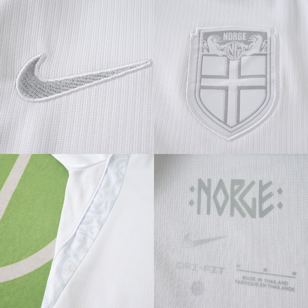 Noruega Mundial 2026 uniforme blanco versión fan