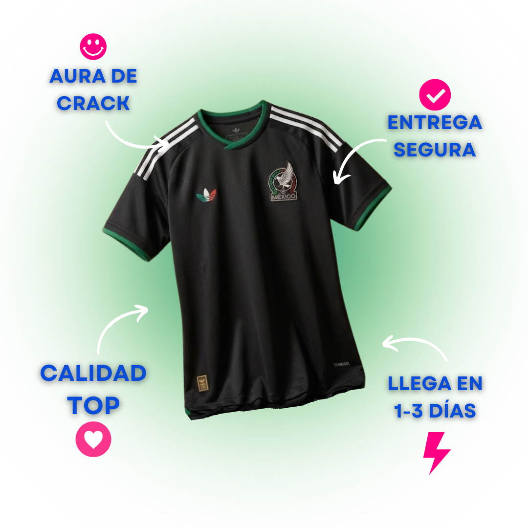 México Local Mundial 2026 negra jugador - ENVÍO RÁPIDO