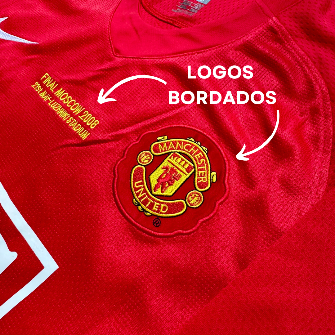 Manchester United 07/08 Local manga larga - ENVÍO RÁPIDO