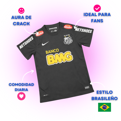 Santos 12-13 negra manga corta